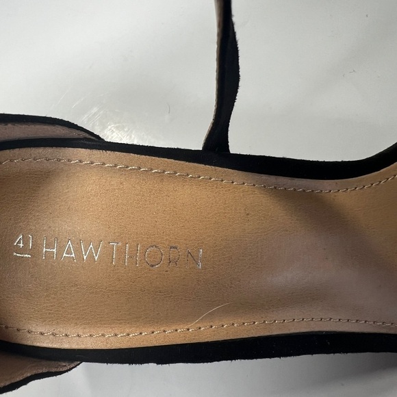 41 Hawthorn black suede block heel sandals size 9 - Picture 6 of 6
